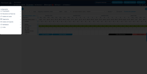 Menu lateral do HostSync mostrando como é fácil navegar no sistema.